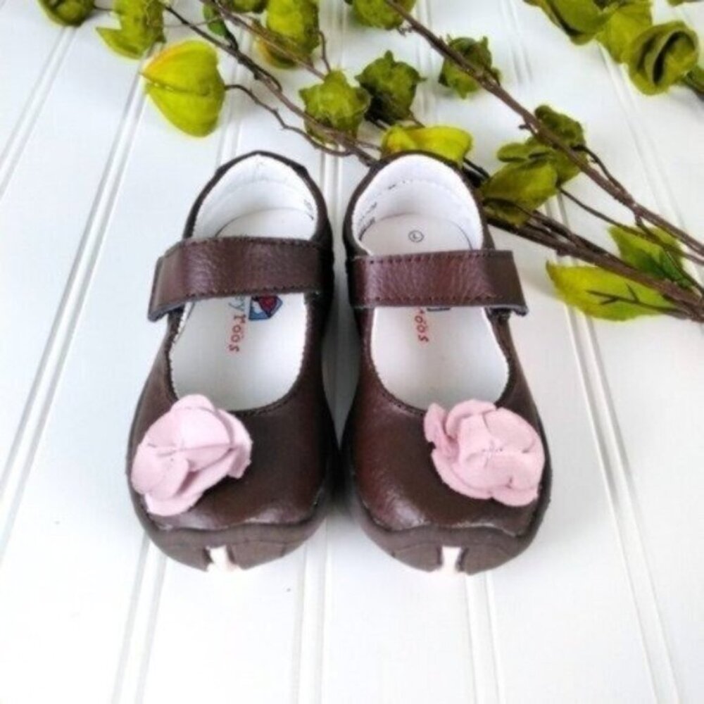 Riley Roos Fiona Mary Jane Leather Shoes Chestnut